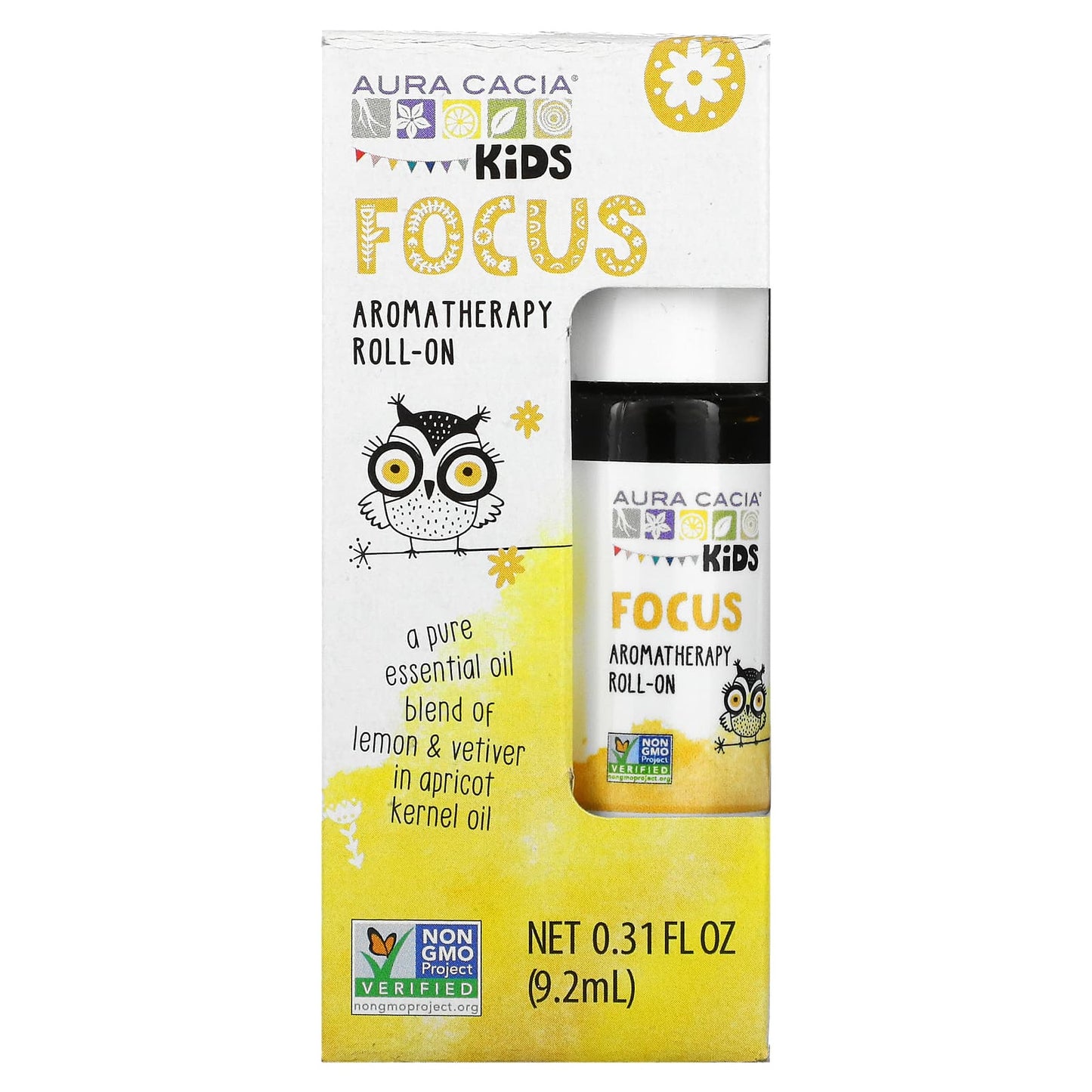 Aura Cacia Kids Focus Essential Oil Roll-On, 0.31 fl oz (9.2 ml) - Image 2
