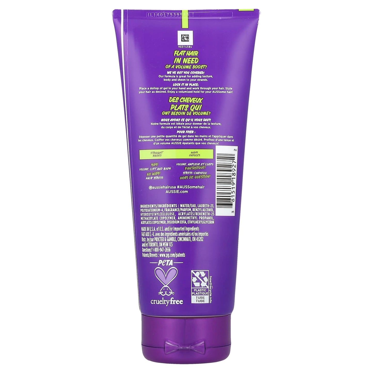 Aussie Instant Volume Gel for Strong Hold Styling 7 oz - Image 2