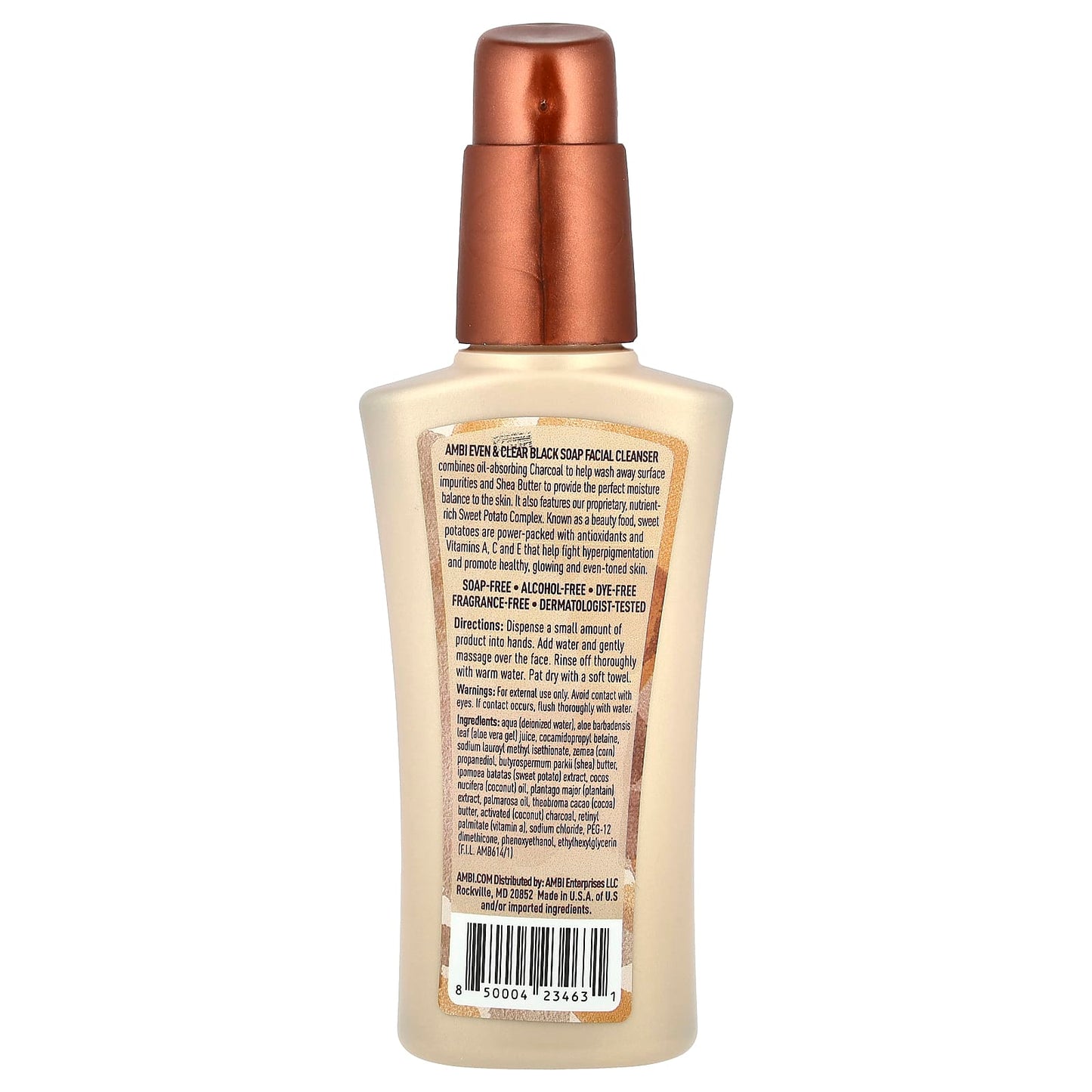 Even & Clear Black Soap Facial Cleanser, Fragrance-Free, 3.5 fl oz - Image 2