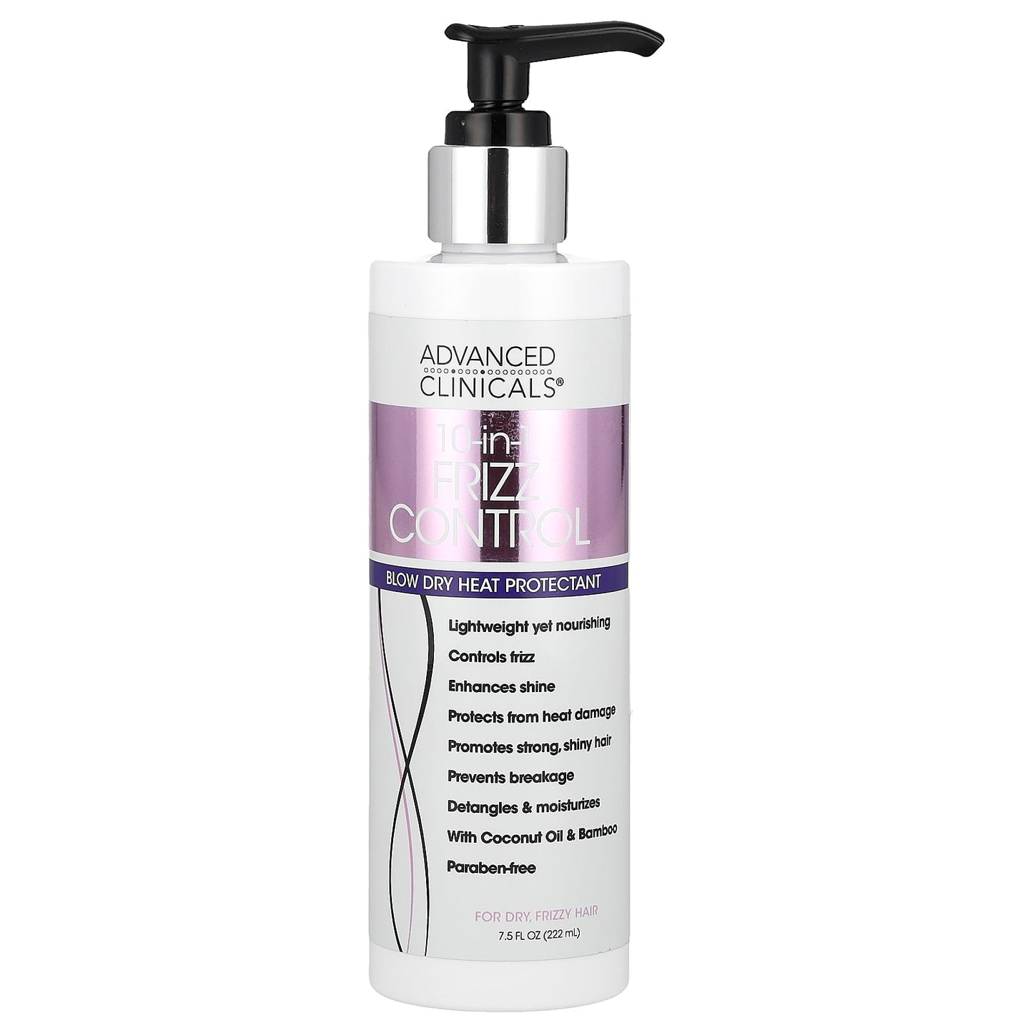 10-in-1 Frizz Control Heat Protectant Spray | Advanced Clinicals - Image 1