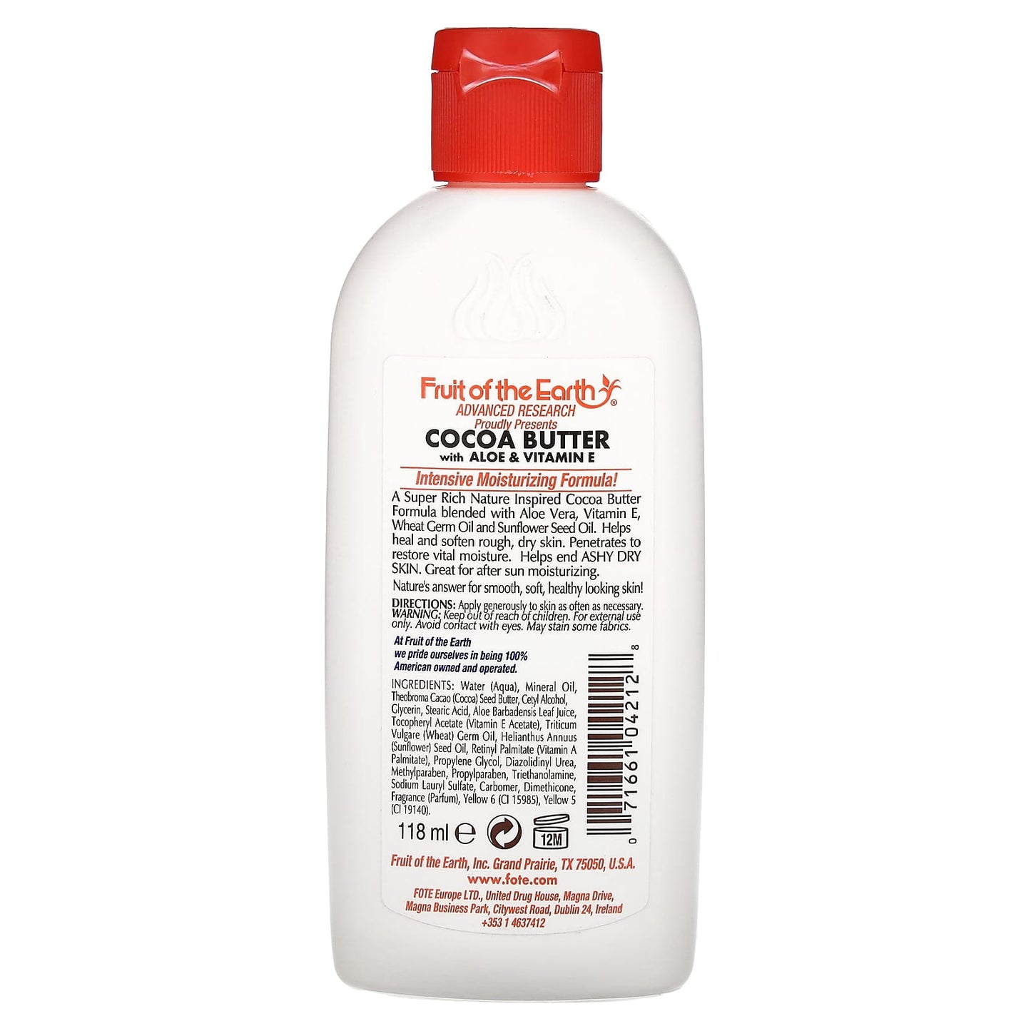 Cocoa Butter Skin Care Lotion with Aloe & Vitamin E by Fruit of the Earth - Image 2