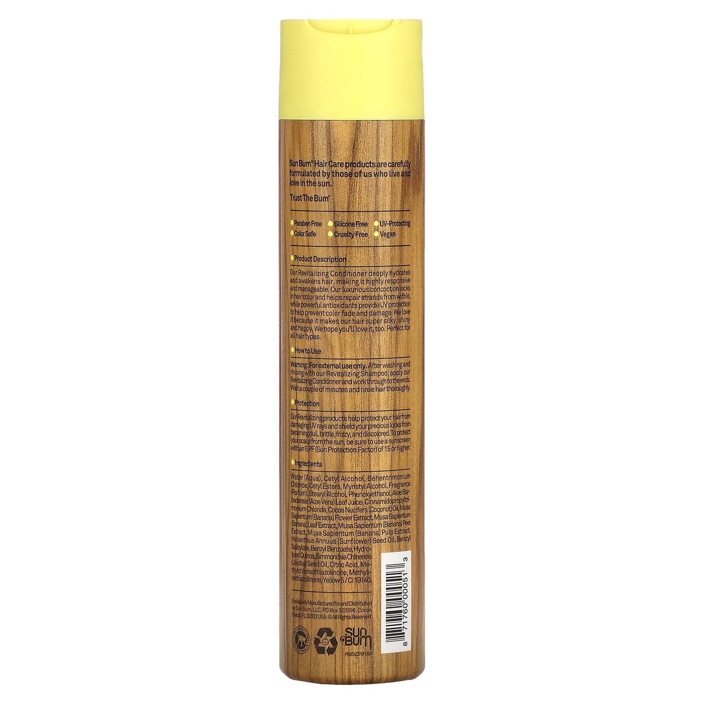 Sun Bum, Revitalizing Conditioner, All Hair Types, 10 fl oz (300 ml) - Image 2