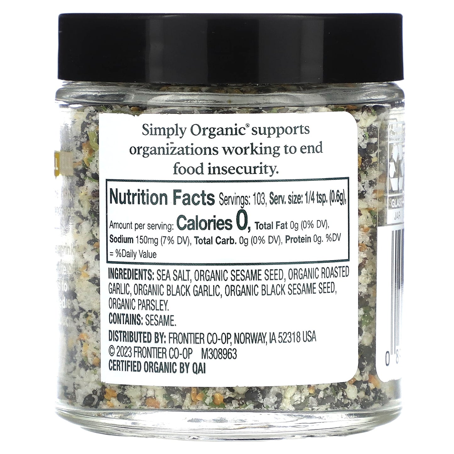 Simply Organic, Finishing Salt, Black Garlic, 2.19 oz (62 g) - Image 2