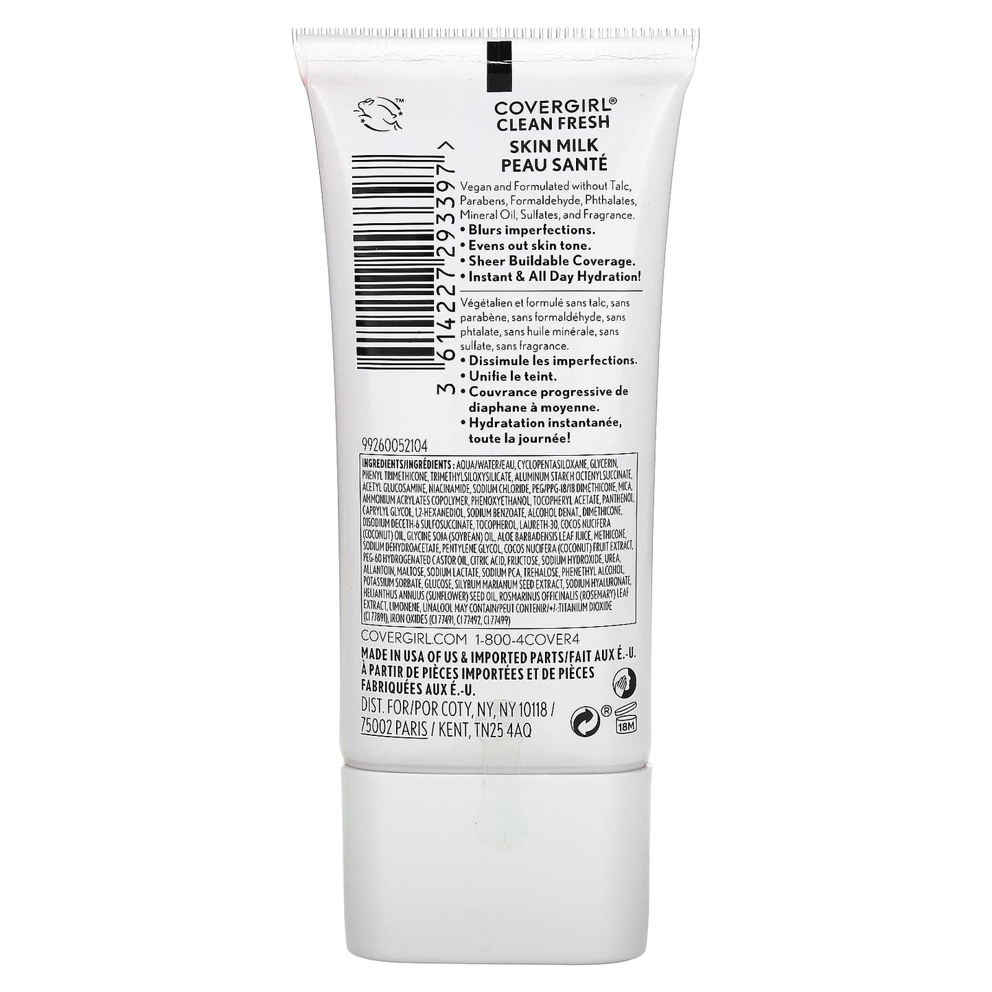 Covergirl Clean Fresh Skin Milk Foundation, Medium, 1 fl oz (30 ml) - Hydrating & Cruelty-Free - Image 2
