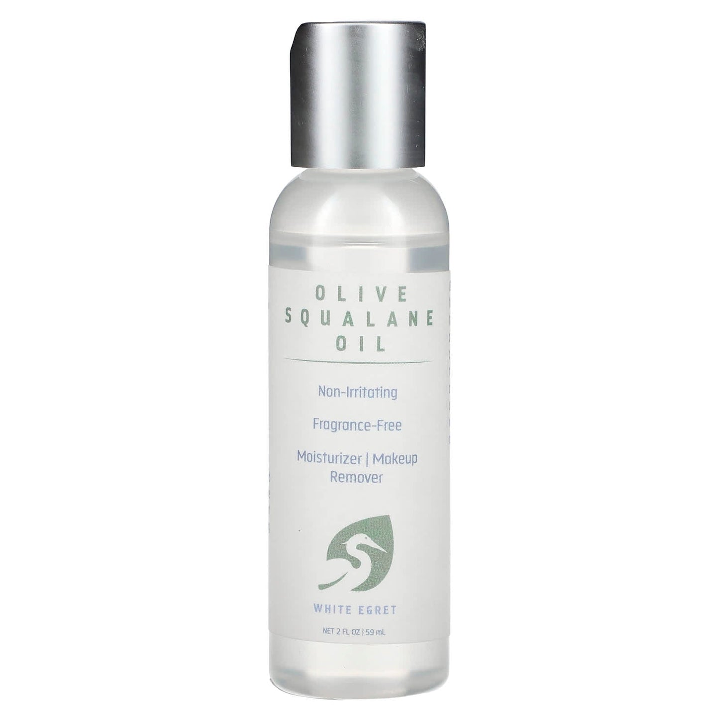 White Egret, Olive Squalane Oil, Fragrance Free, 2 fl oz (59 ml) - Image 1