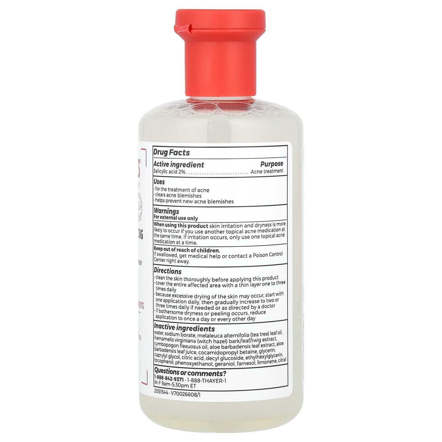 Thayers, Blemish Clearing Toner, Acne-Prone Skin, Alcohol-Free, 12 fl oz (355 ml) - Image 2