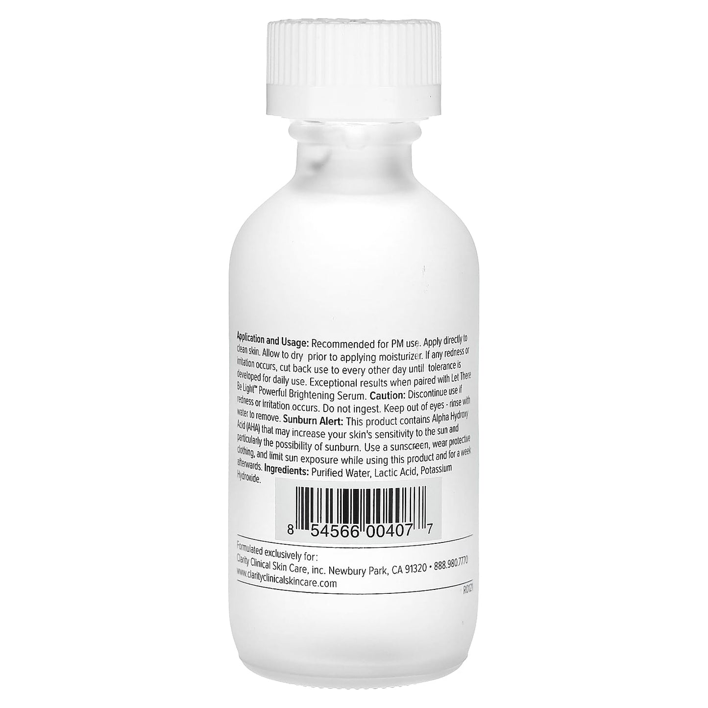 ClarityRx Brighten It 10% Lactic Acid Solution for Glowing Skin - Image 2