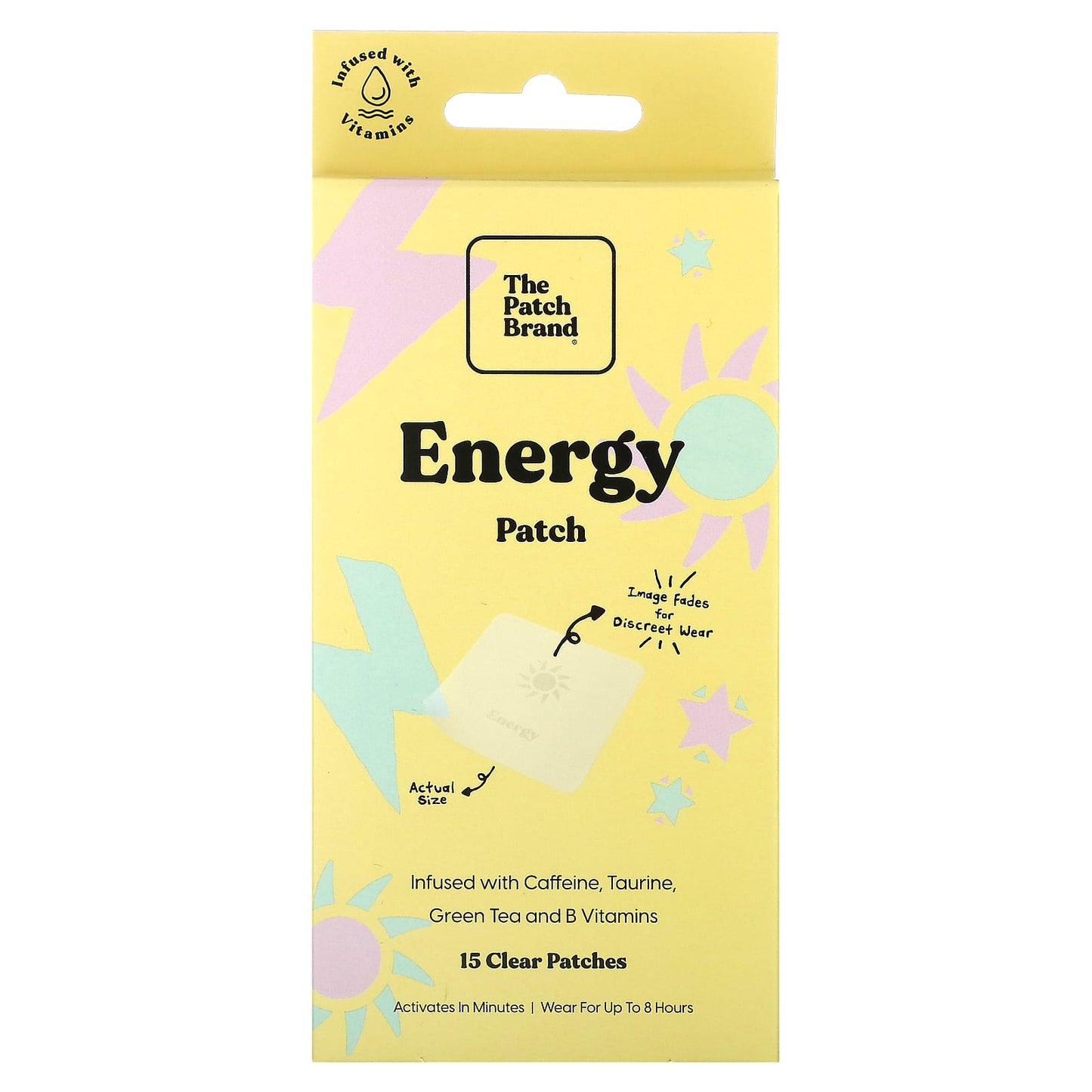The Patch Brand, Energy Patch, 15 Clear Patches - Image 1