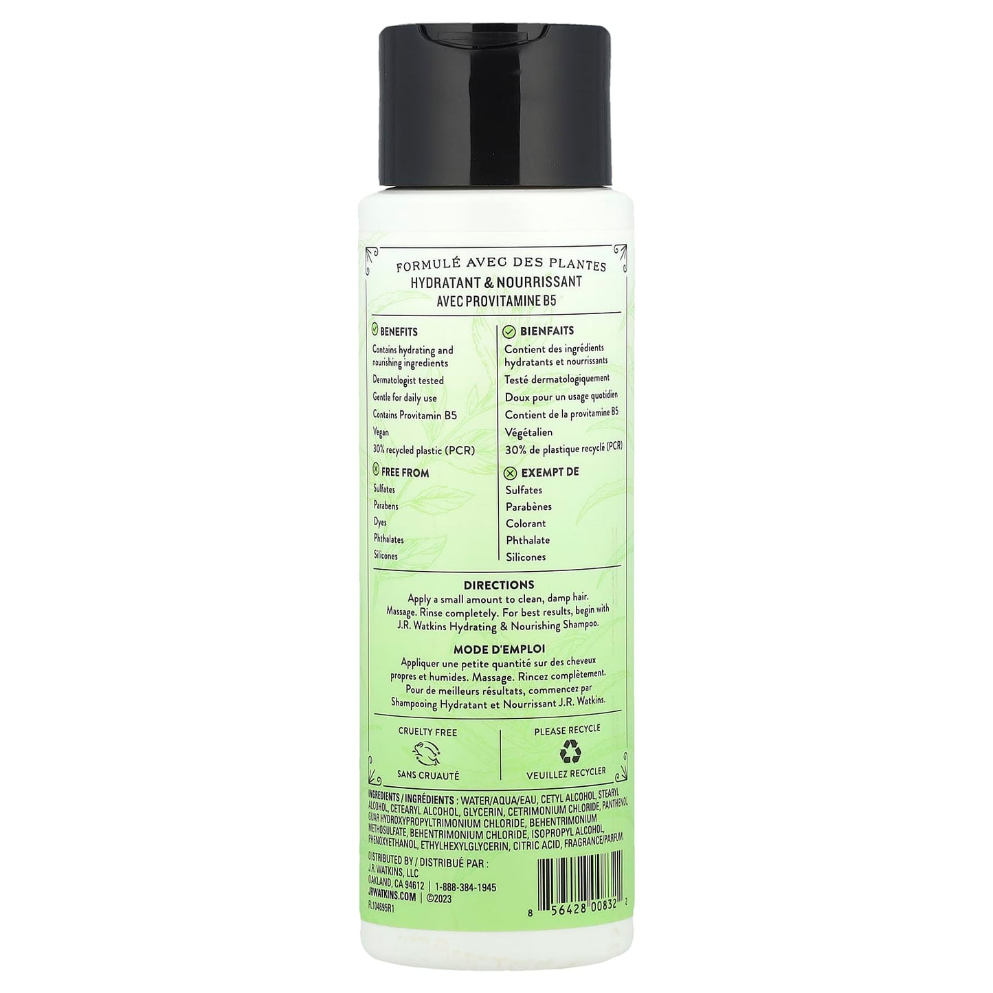 J.R. Watkins Aloe & Green Tea Conditioner, 12 fl oz, Sulfate-Free & Cruelty-Free - Image 2