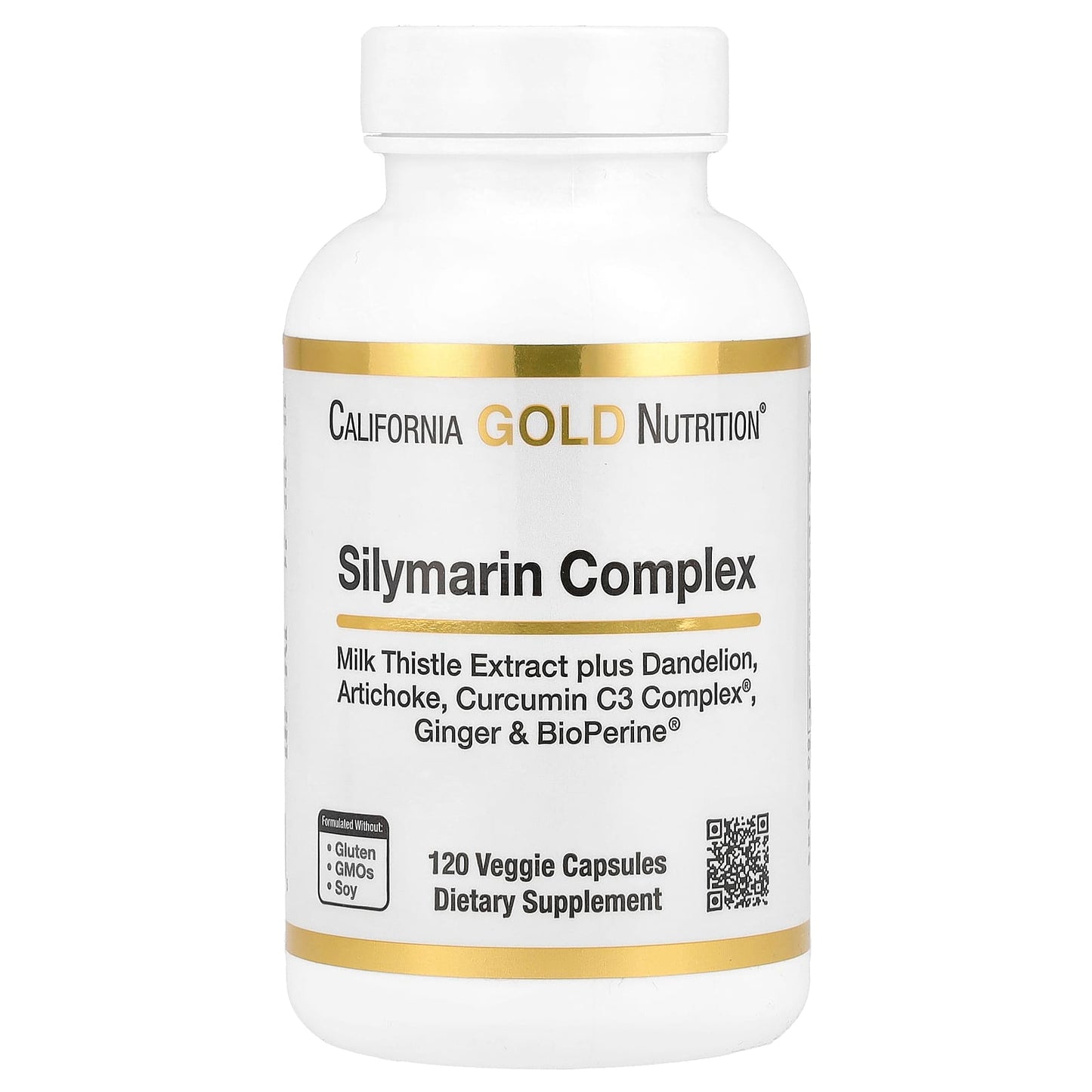 California Gold Nutrition Silymarin Complex for Liver Health - 120 Veggie Capsules - Image 1