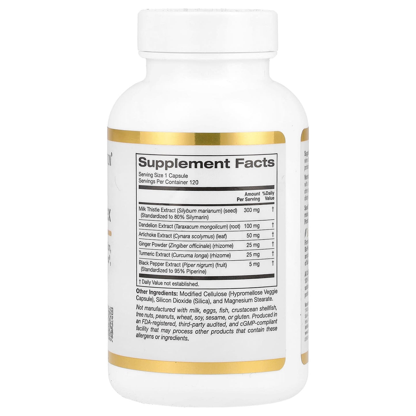 California Gold Nutrition Silymarin Complex for Liver Health - 120 Veggie Capsules - Image 2