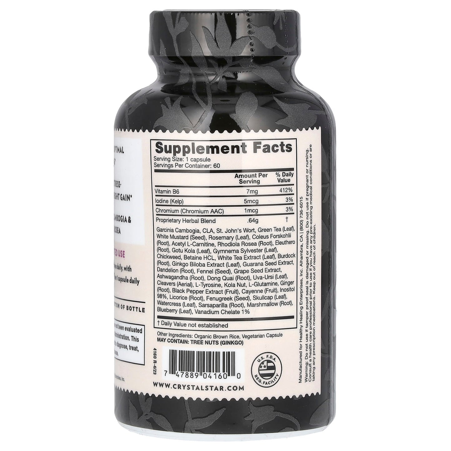 Menopause Weight Gain Support, 60 Vegetarian Capsules by Crystal Star - Image 2