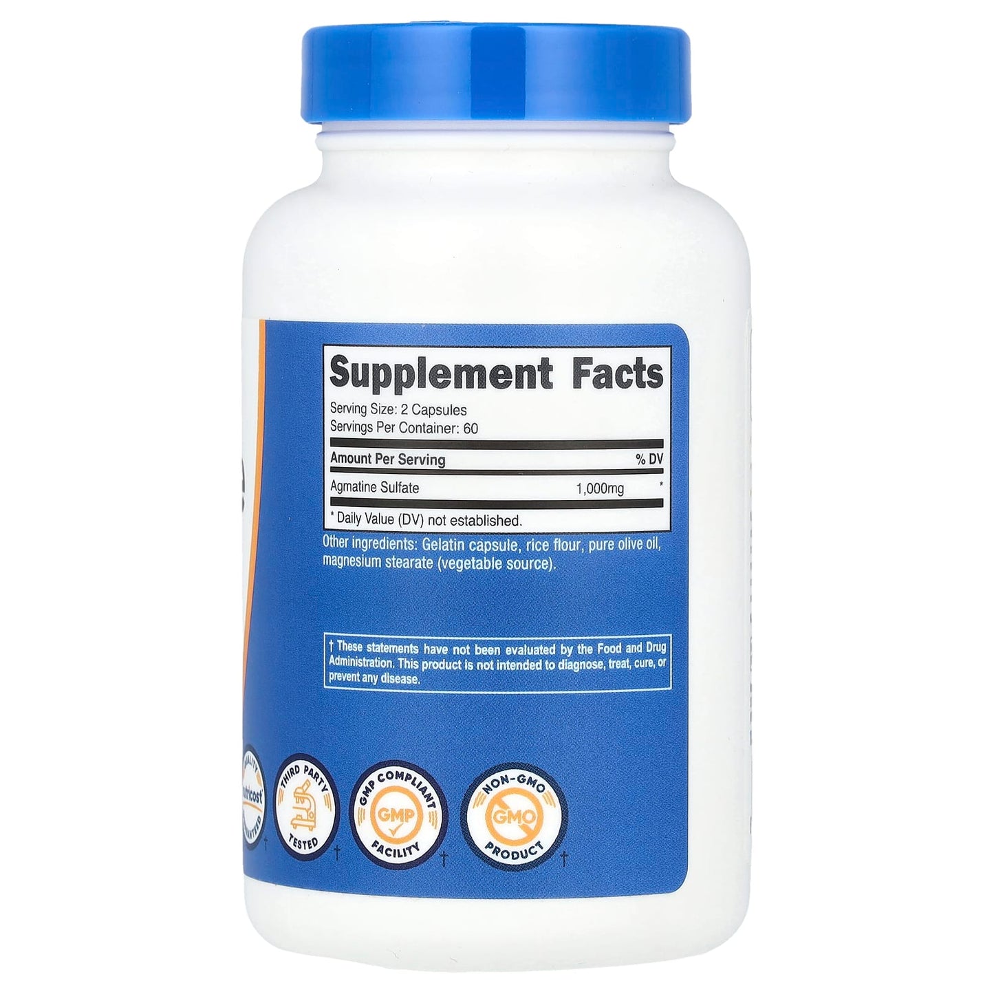 Nutricost, Agmatine Sulfate, 120 Capsules (500 mg per Capsule) - Image 2