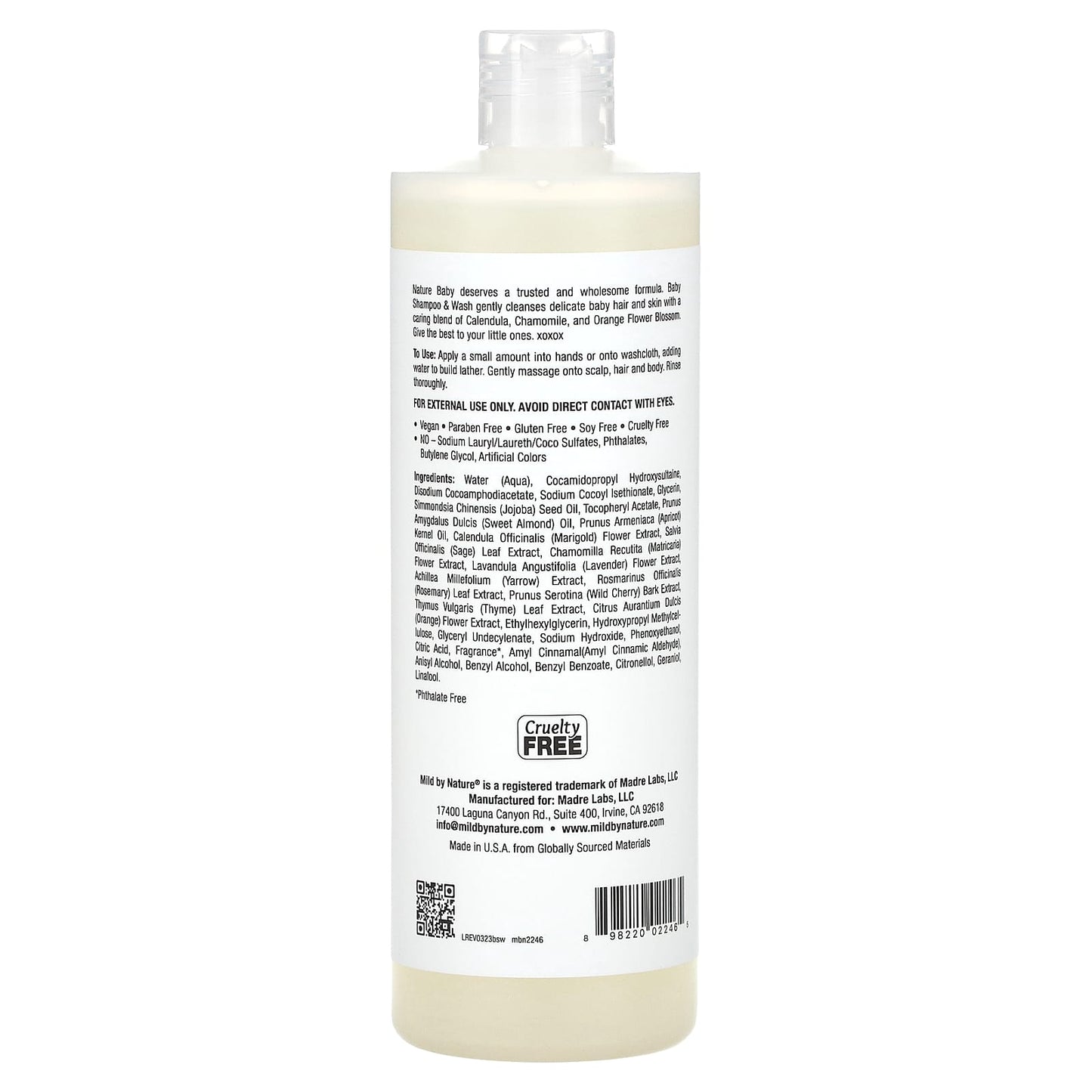 Nature Baby Shampoo & Wash by Mild By Nature, 16 fl oz - Image 2