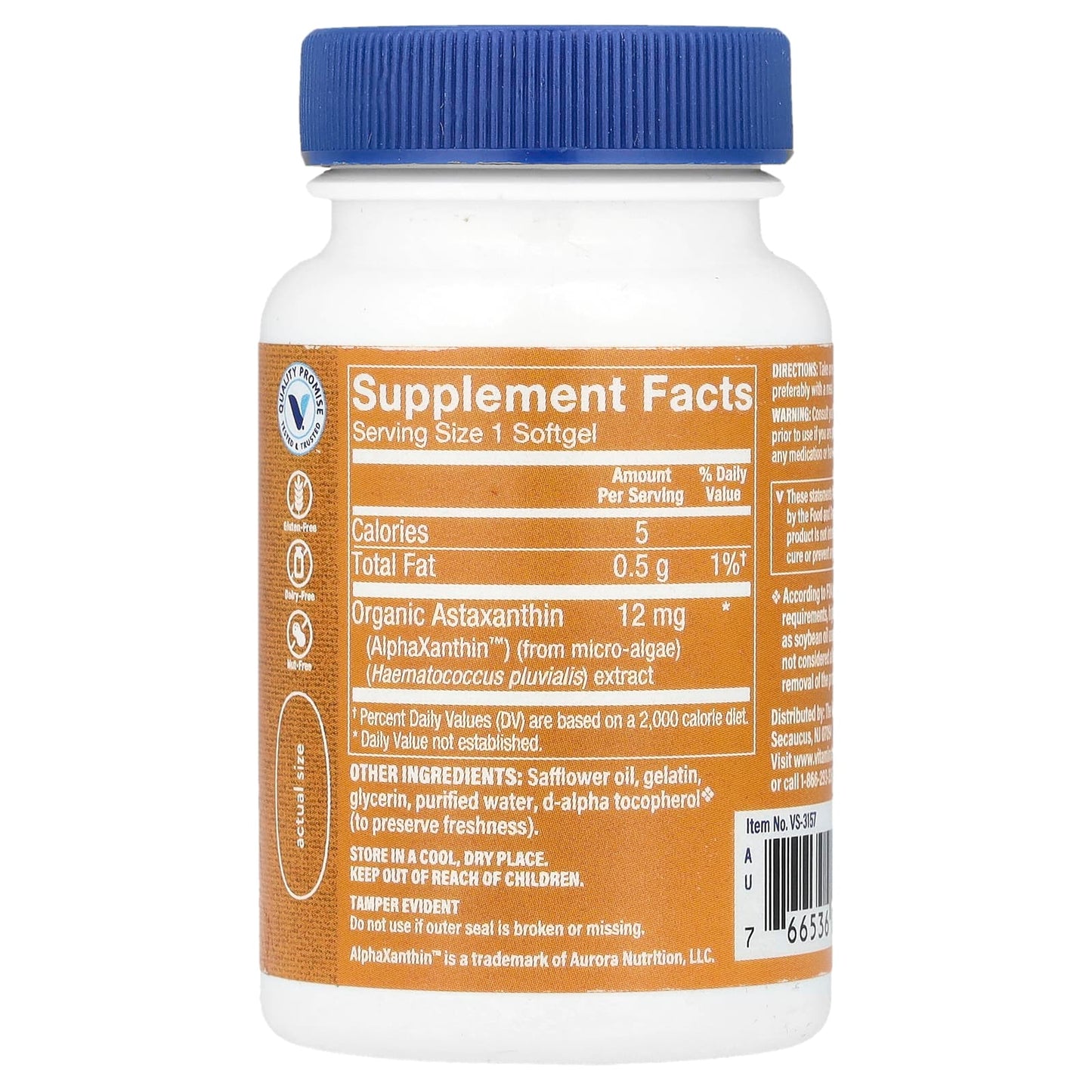 The Vitamin Shoppe, Astaxanthin, 12 mg, 60 Softgels - Image 2