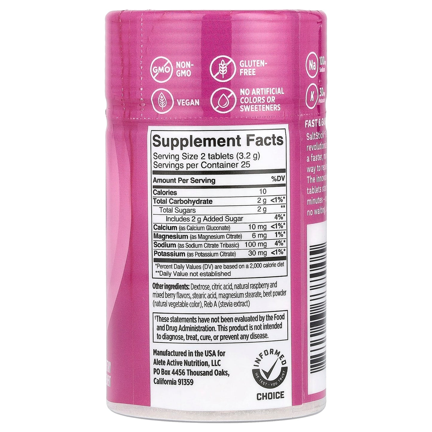 SaltStick, FastChews®, Chewable Electrolytes, Mixed Berry, 50 Chewable Tablets - Image 2