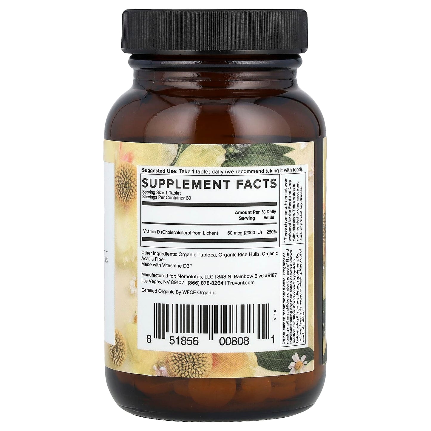 Truvani, Vitamin D3, 30 Tablets (50 mcg per Tablet) - Image 2