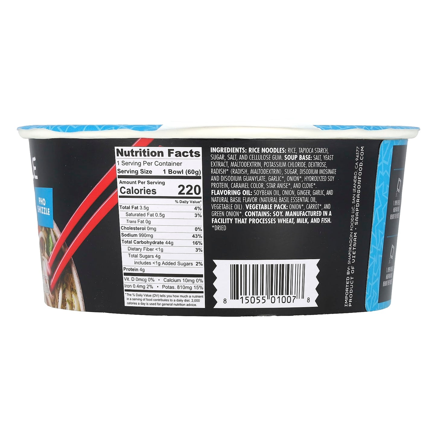 Snapdragon Foods, Vegetable Pho, 2.1 oz (60 g) - Image 2