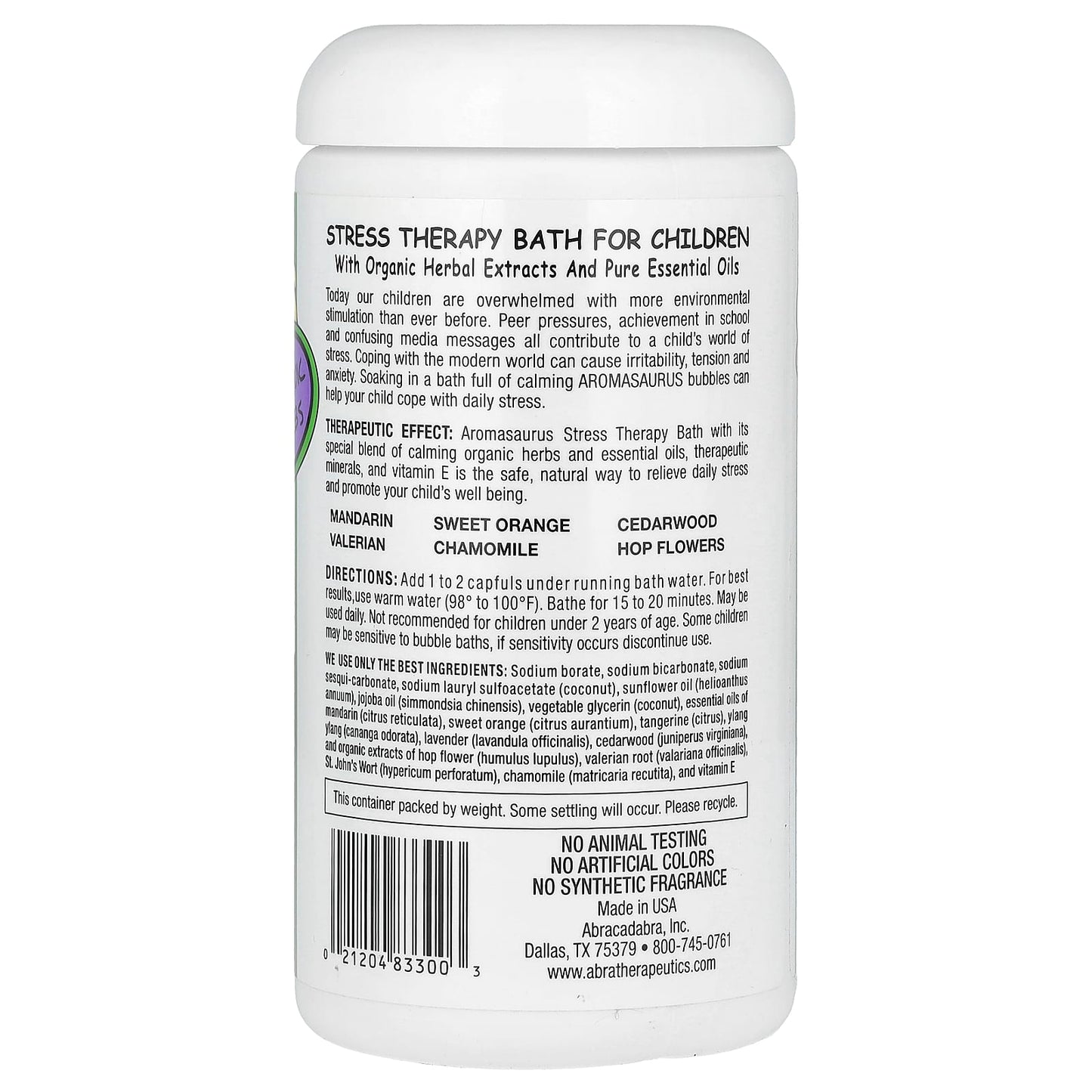 Stress Relief for Kids: Natural Aromatherapy Bubble Bath by Abra Therapeutics - Image 2