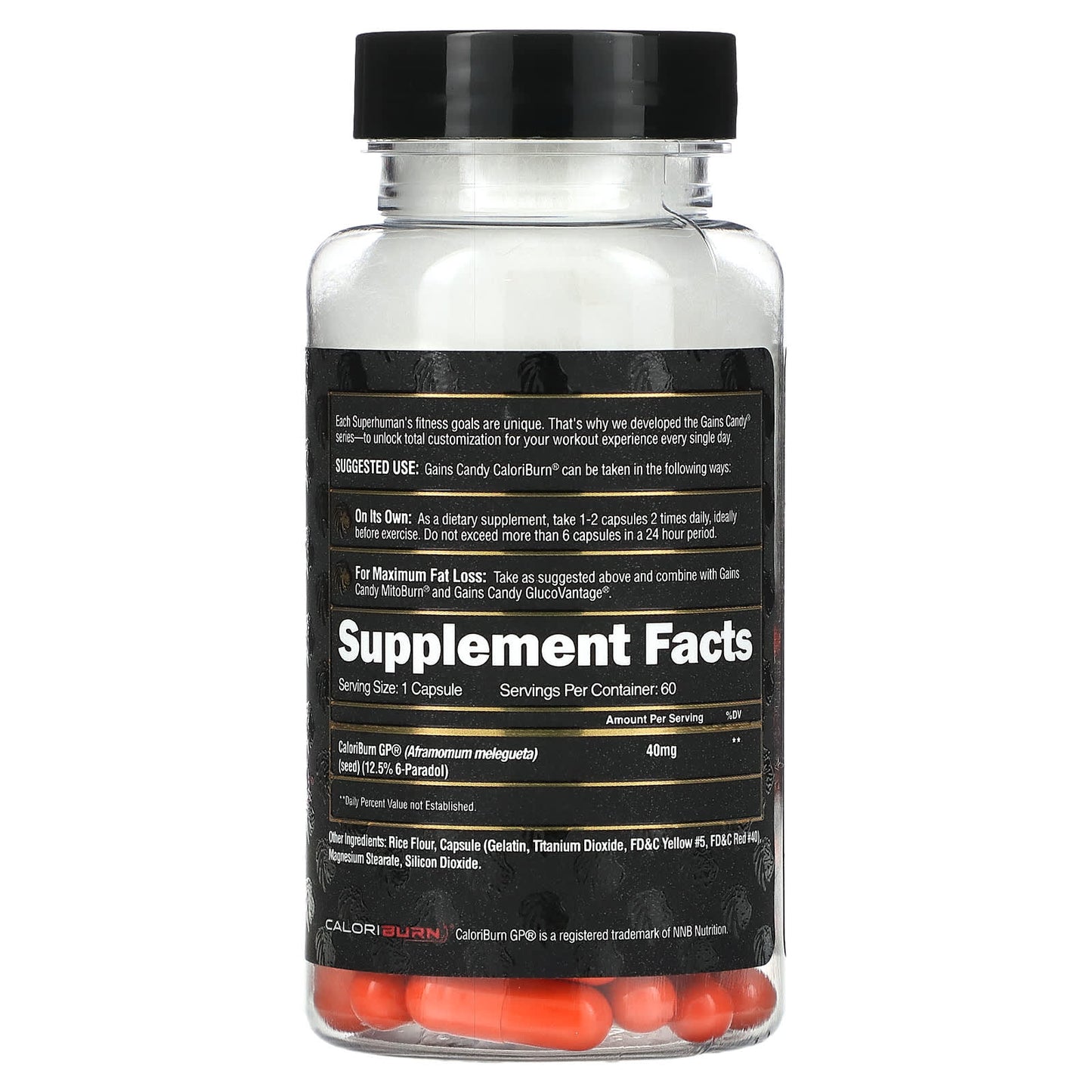 ALPHA LION, Gains Candy, CaloriBurn, 40 mg, 60 Capsules