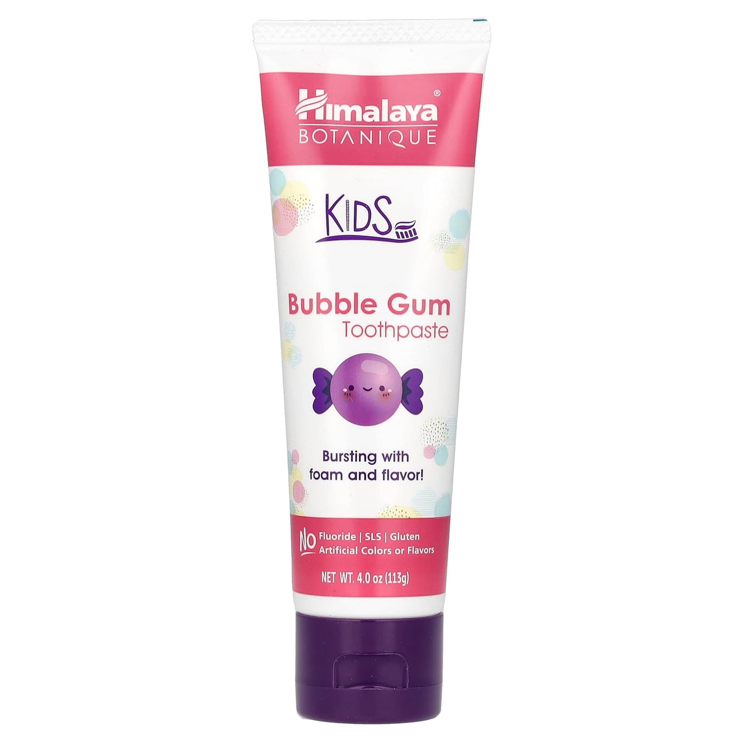 Himalaya Botanique Kids Toothpaste Bubble Gum 4oz Fluoride Free - Image 1