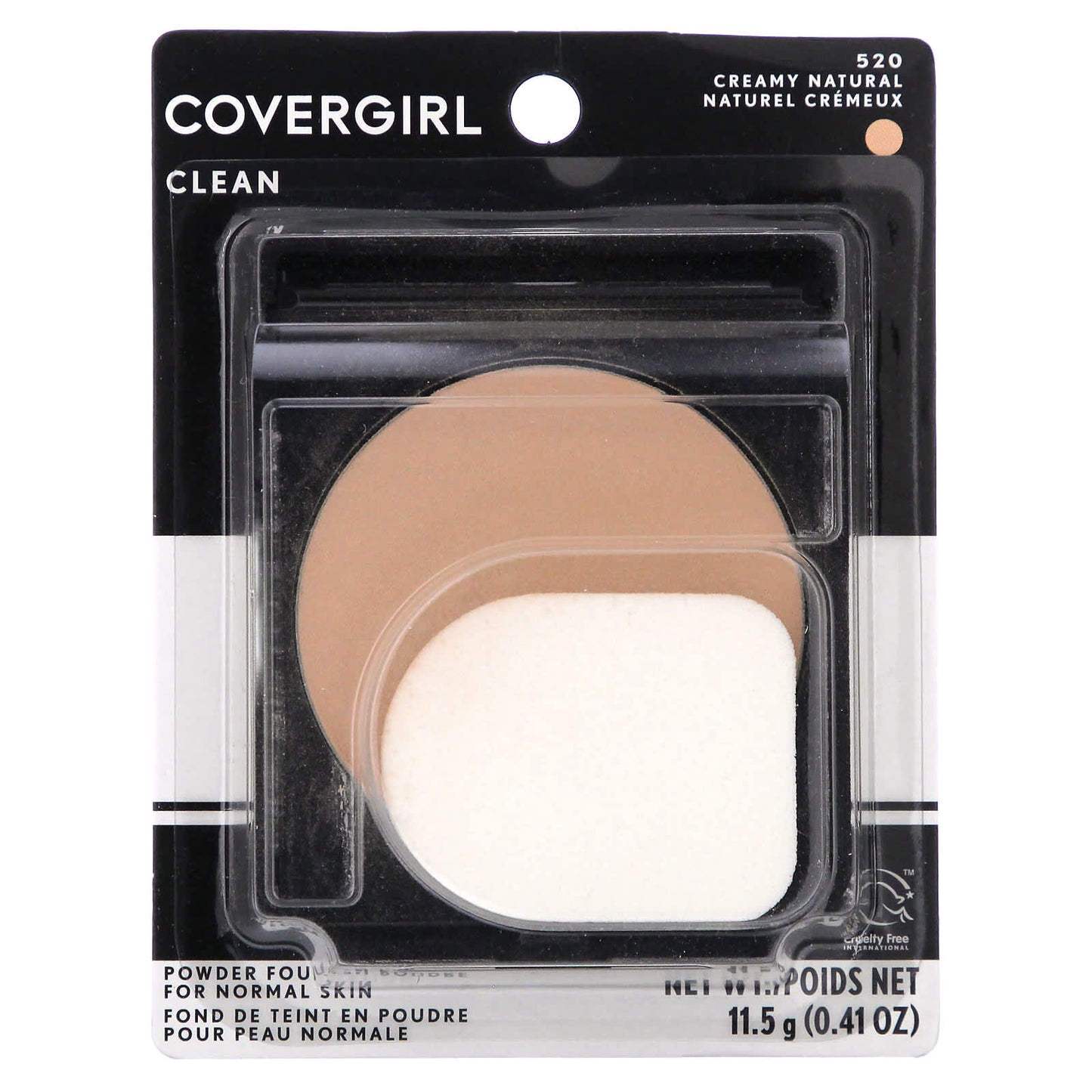 Covergirl Clean Powder Foundation for Normal Skin, 0.41 oz, Natural Finish - Image 2