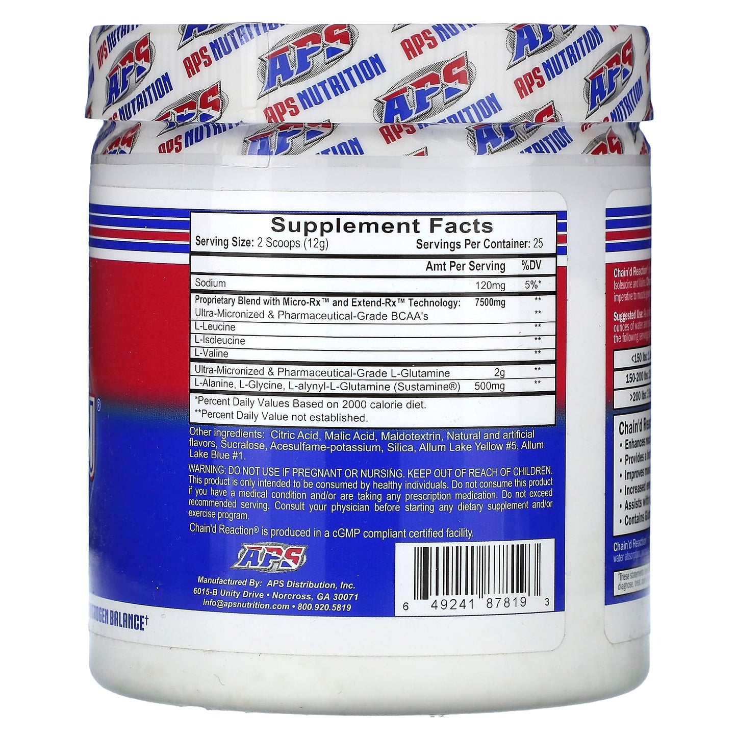 APS Chain'd Reaction BCAA Supplement for Lean Muscle Mass - Image 2