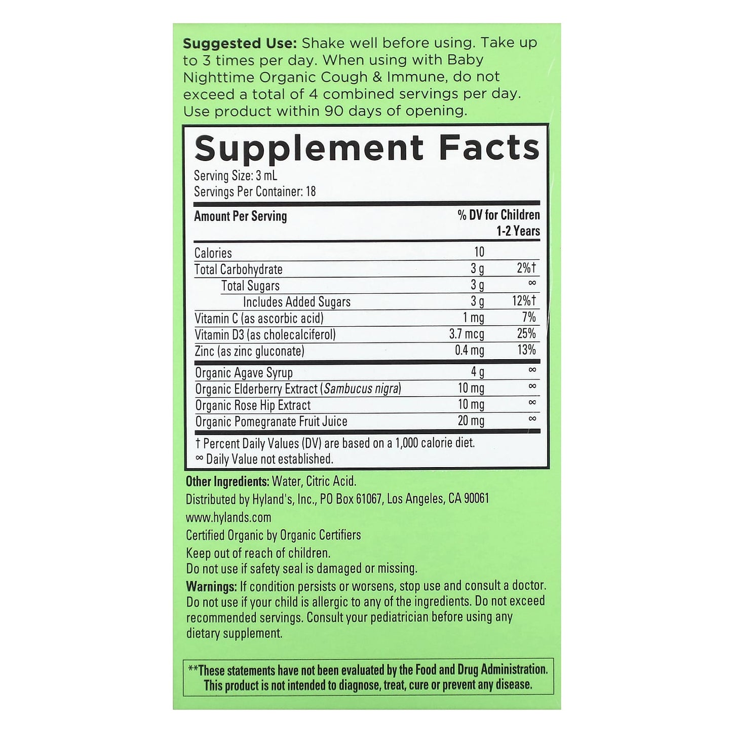 Hyland's Naturals Organic Baby Cough Relief, 2 fl oz - Image 2