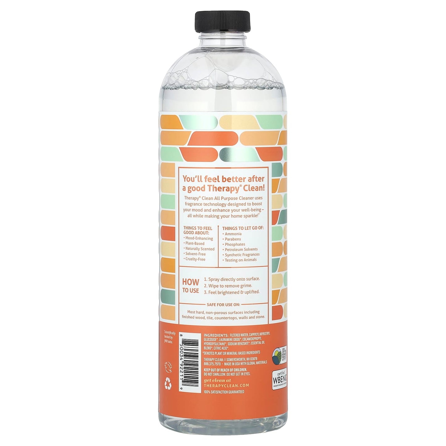 Therapy Clean, All Purpose Cleaner, Fresh Herbs & Melon, 24 fl oz (710 ml) - Image 2