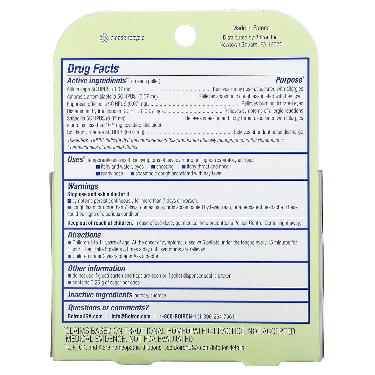 Boiron AllergyCalm Kids Natural Allergy Relief for 2+ Years - Image 2