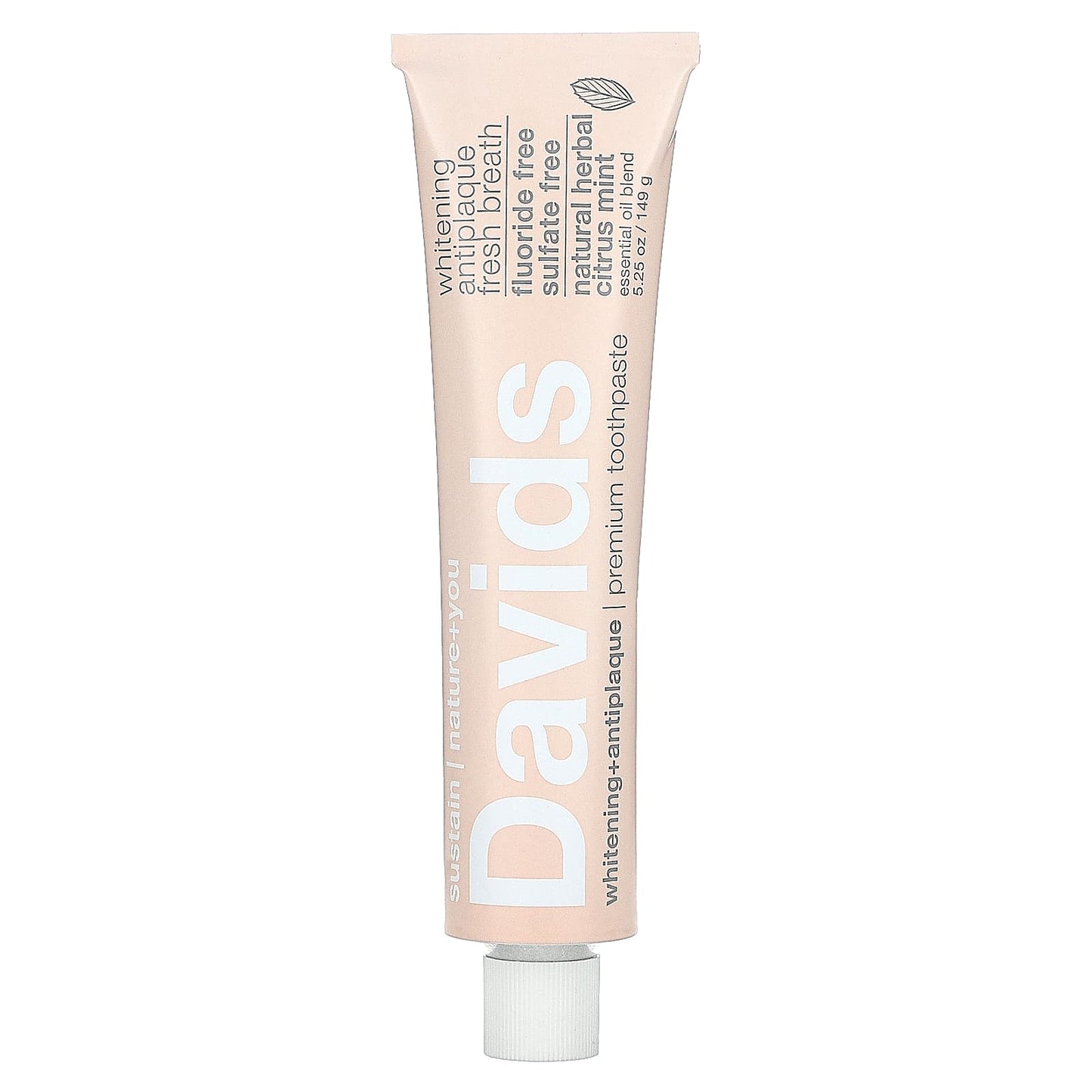 Natural Whitening Toothpaste - Davids, Sulfate Free, Vegan - Image 1