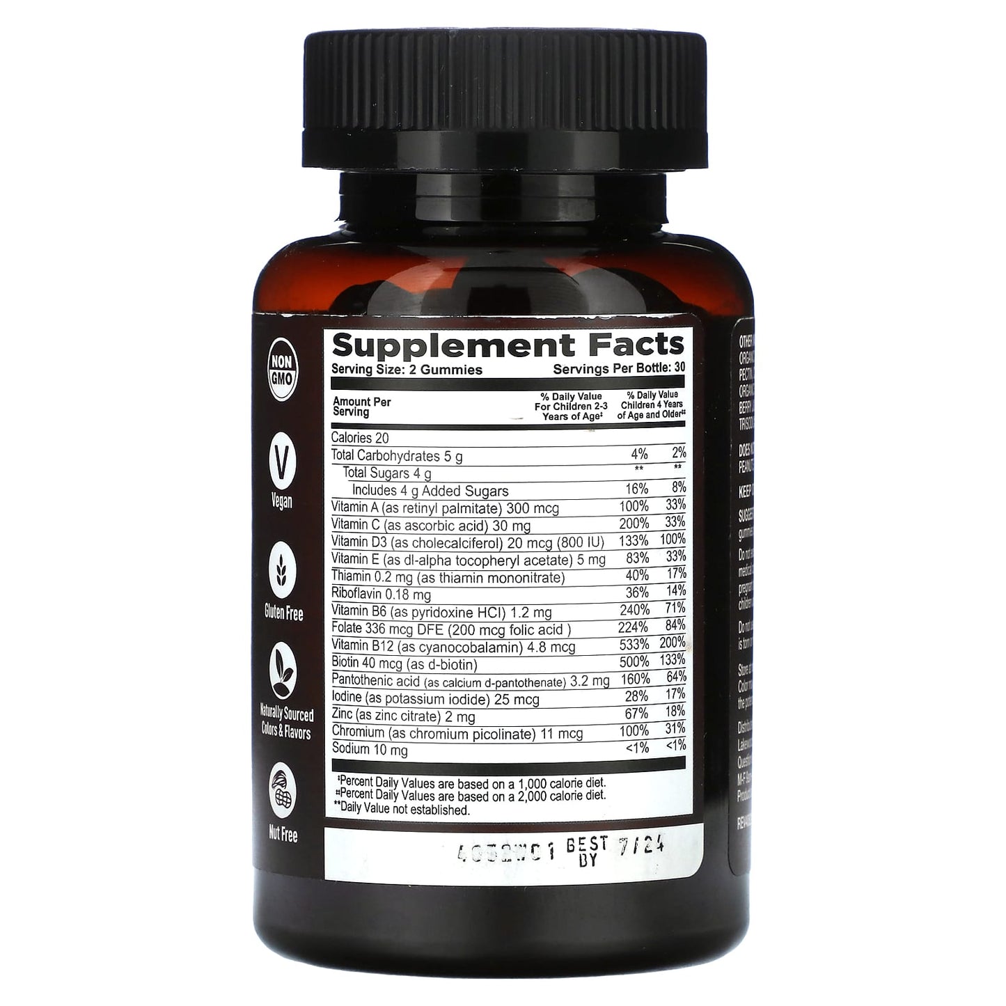 YumVs, Strong Earth Kids Organic Gummies, Multi Vitamin, Berry, 60 Gummies - Image 2