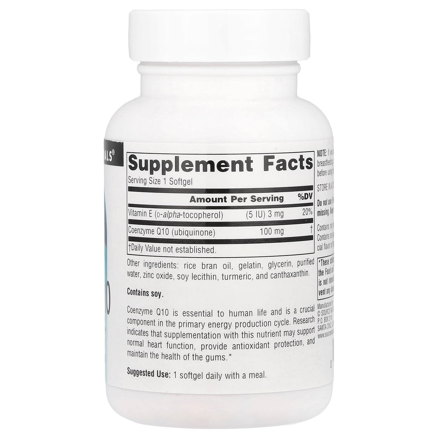 Source Naturals, Coenzyme Q10, 100 mg, 90 Softgels - Image 2