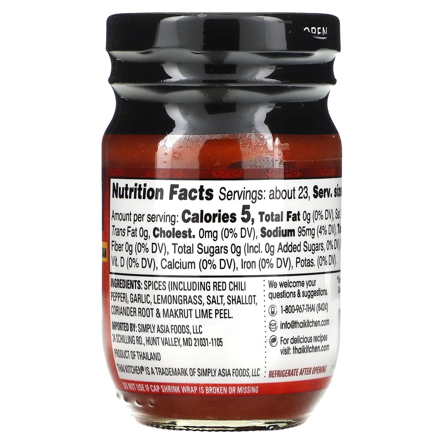 Thai Kitchen, Red Curry Paste, Hot, 4 oz (113 g) - Image 2