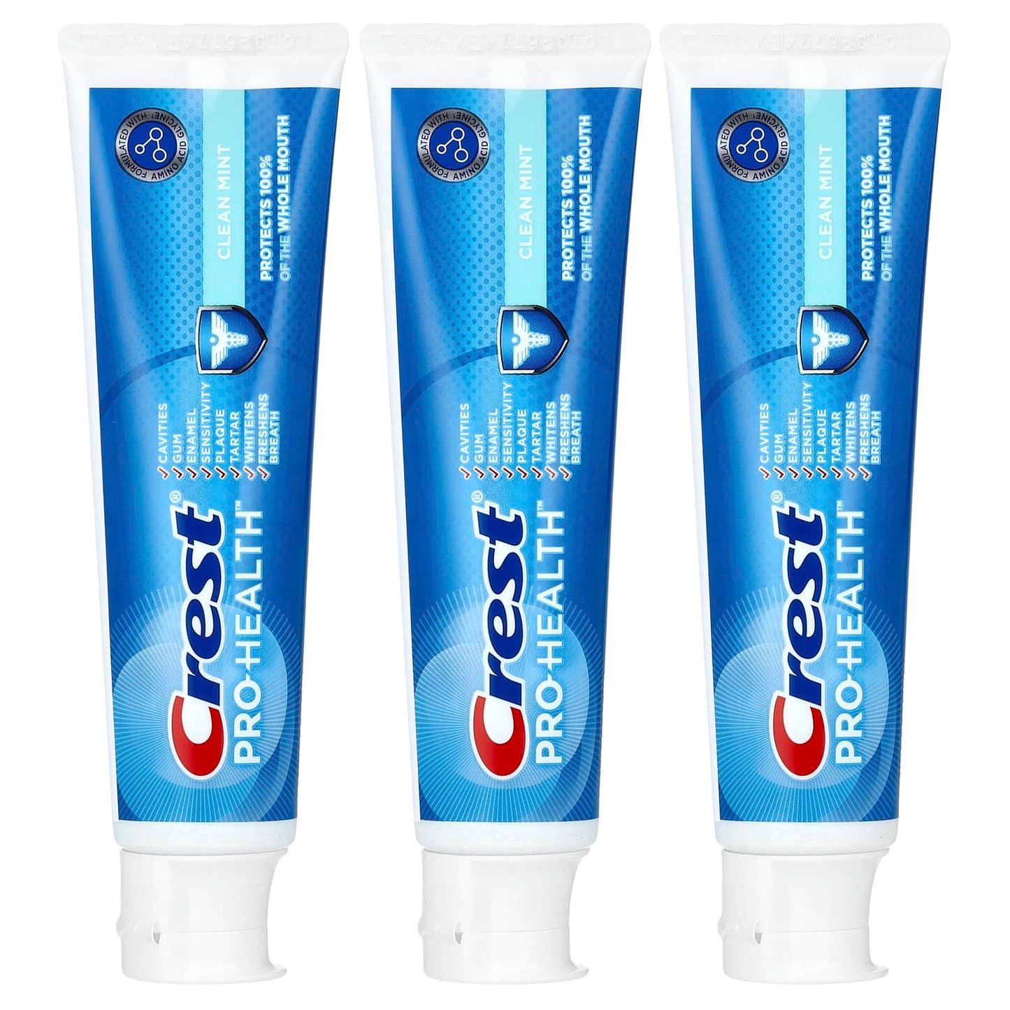 Crest Pro-Health Clean Mint Fluoride Toothpaste, 3-Pack, 4.3 oz Each - Image 1