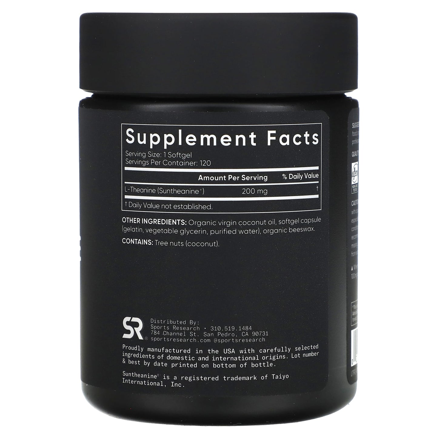 Sports Research, L-Theanine, Double Strength, 200 mg, 120 Softgels - Image 2