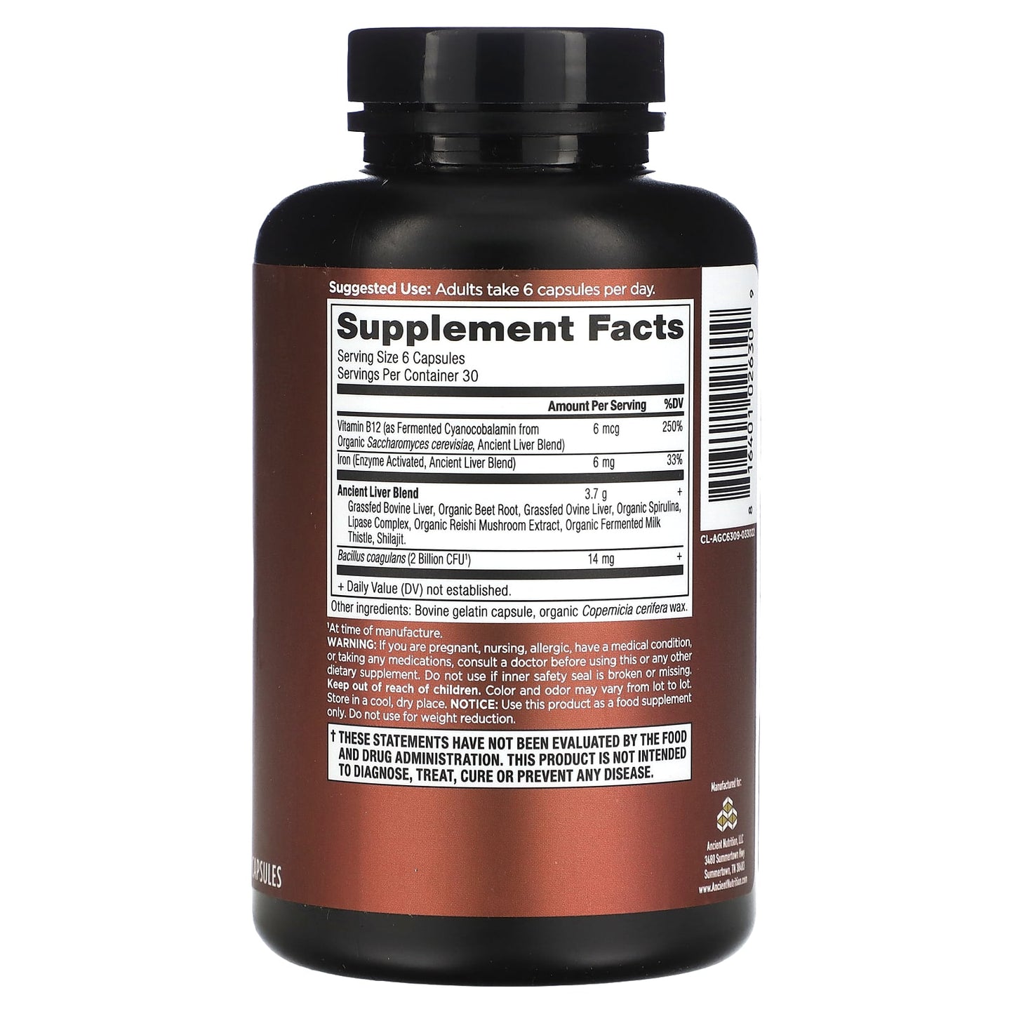 Grass-Fed Liver Supplement for Optimal Health - 180 Capsules - Image 2