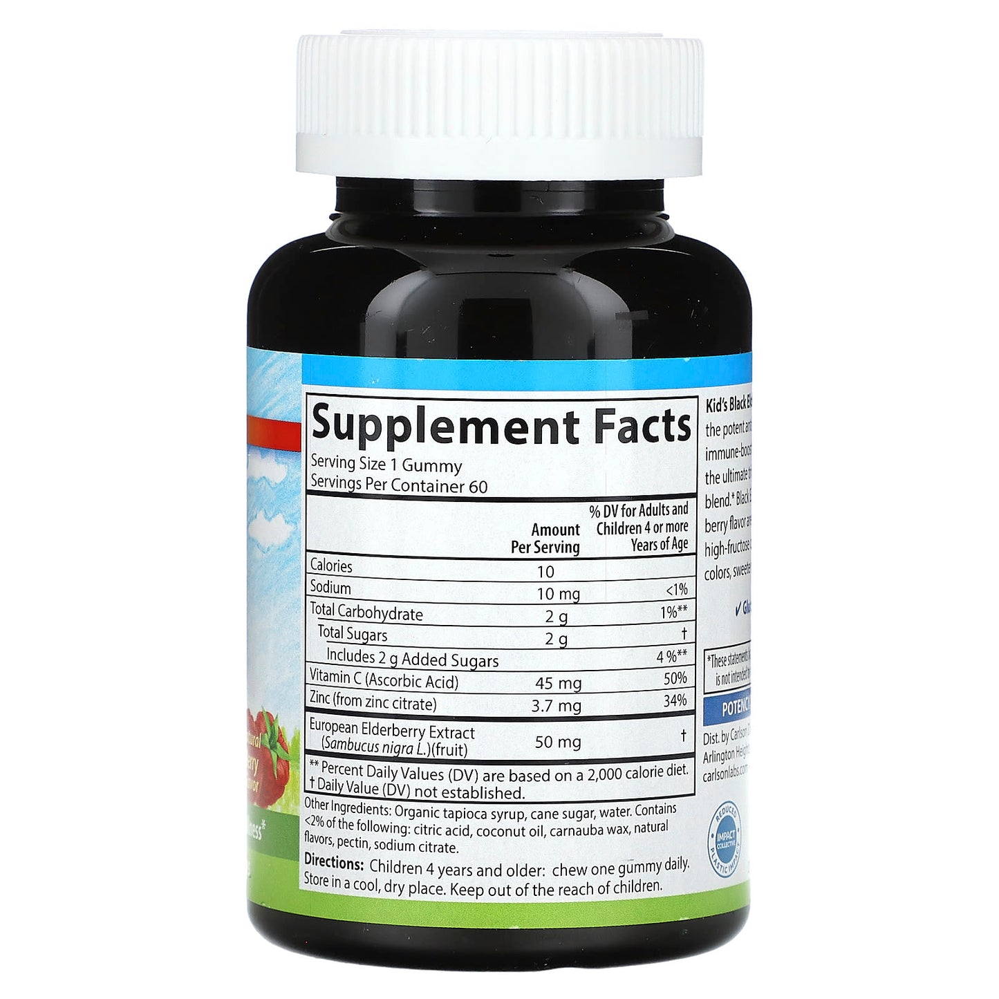 Carlson Kid's Black Elderberry Gummies for Immune Support & Wellness - Image 2