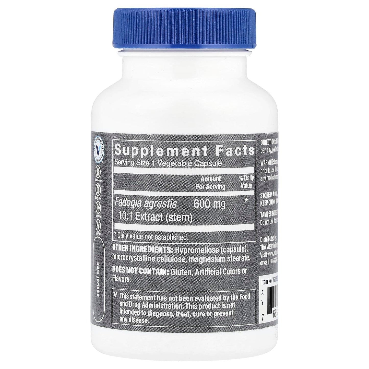 The Vitamin Shoppe, Men's Fadogia Agrestis, 60 Vegetable Capsules (600 mg per Capsule) - Image 2