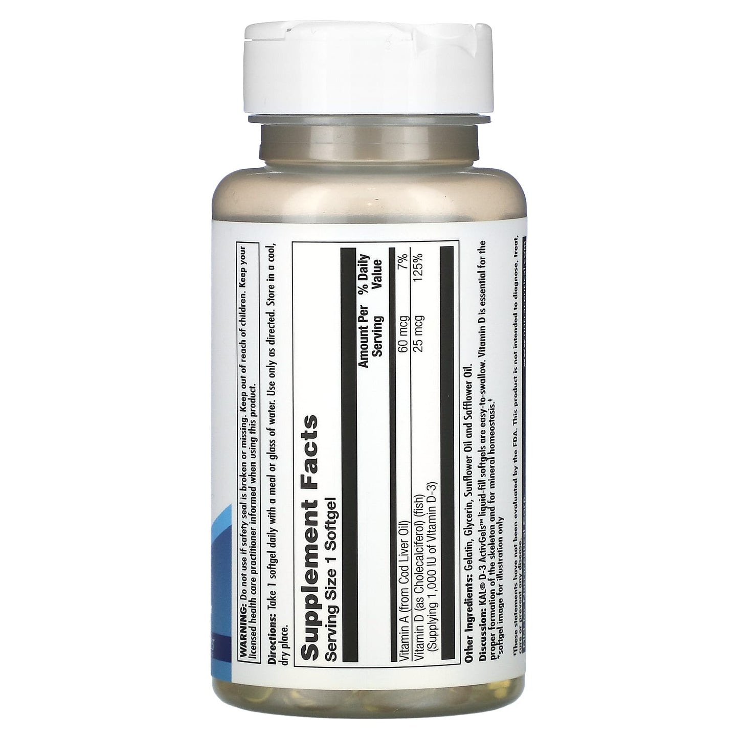 KAL, D-3, 100 SoftGels