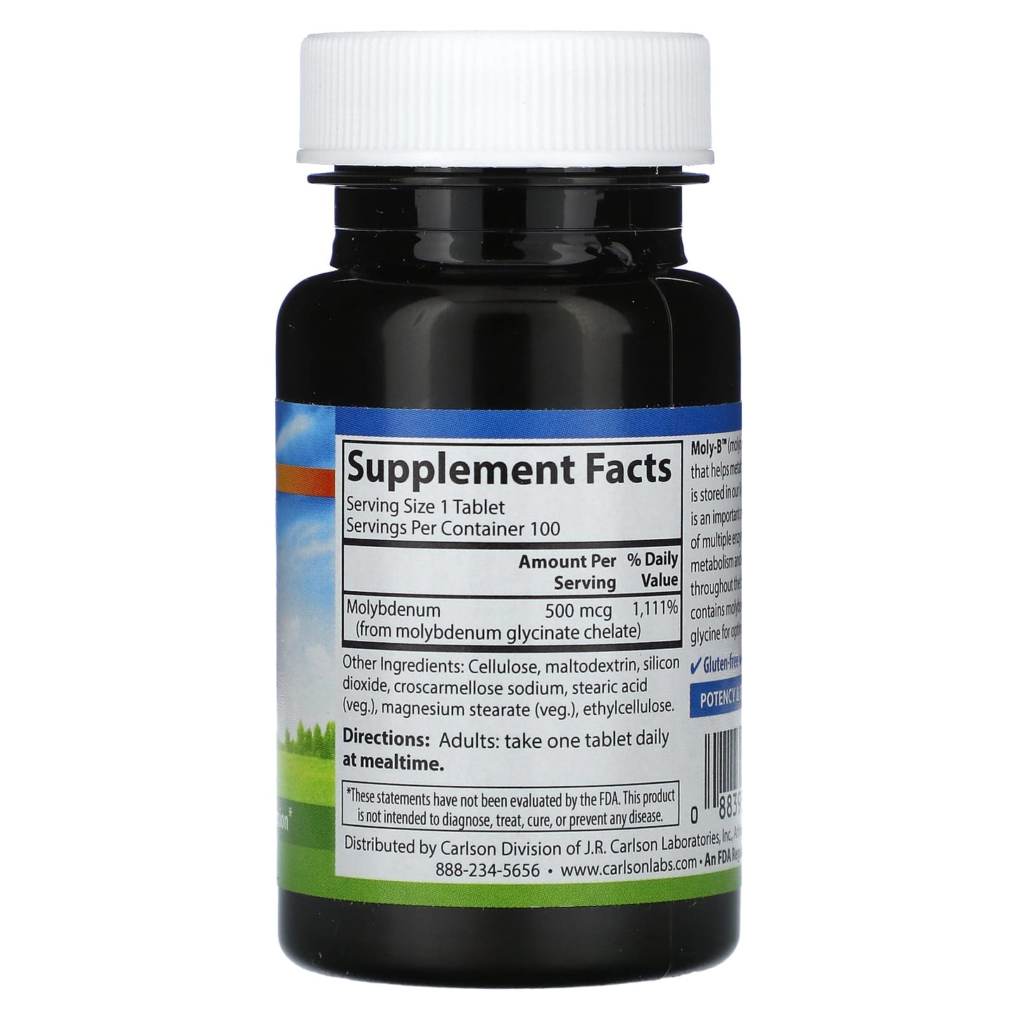 Carlson Moly-B Dietary Supplement for Metabolism Support, 100 Tablets - Image 2
