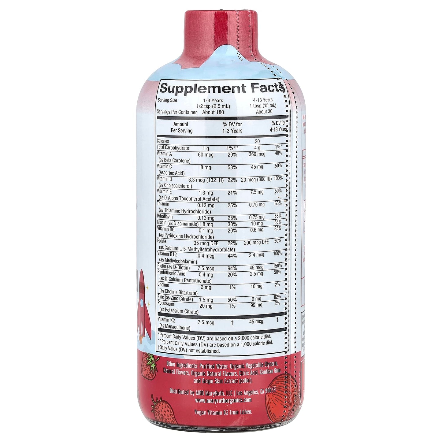 MaryRuth's, Kids Morning Multivitamin, Apple Berry Blast, 15.22 fl oz (450 ml) - Image 2