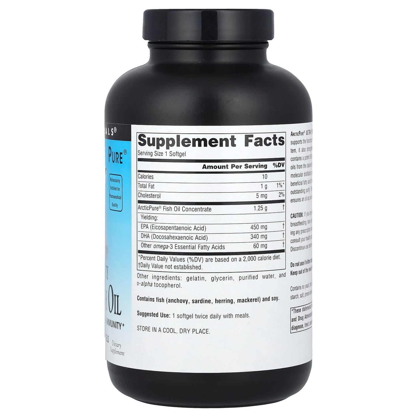 Source Naturals, Arctic Pure®, Ultra Potency Omega-3 Fish Oil, 850 mg, 120 Softgels - Image 2