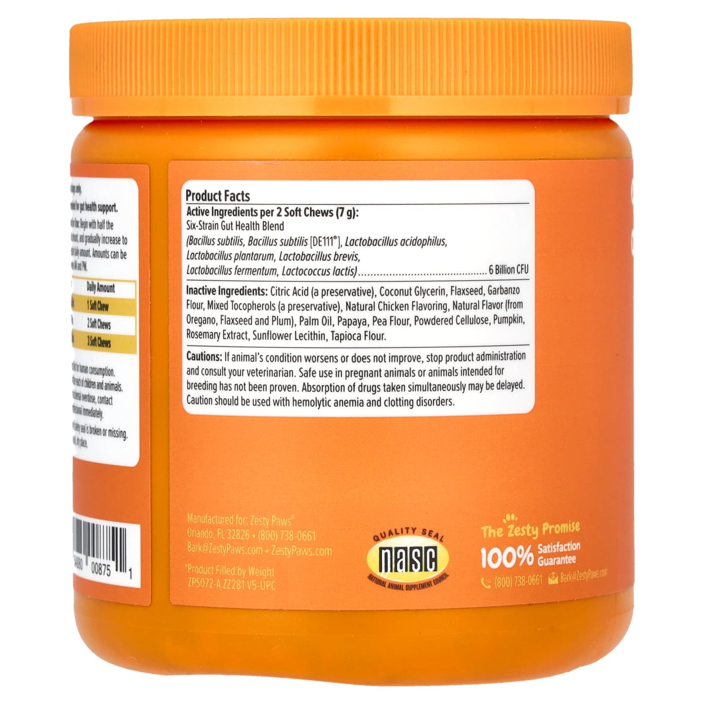 Zesty Paws, Probiotic Bites, For Dogs, All Ages, Chicken, 90 Soft Chews, 11.1 oz (315 g)