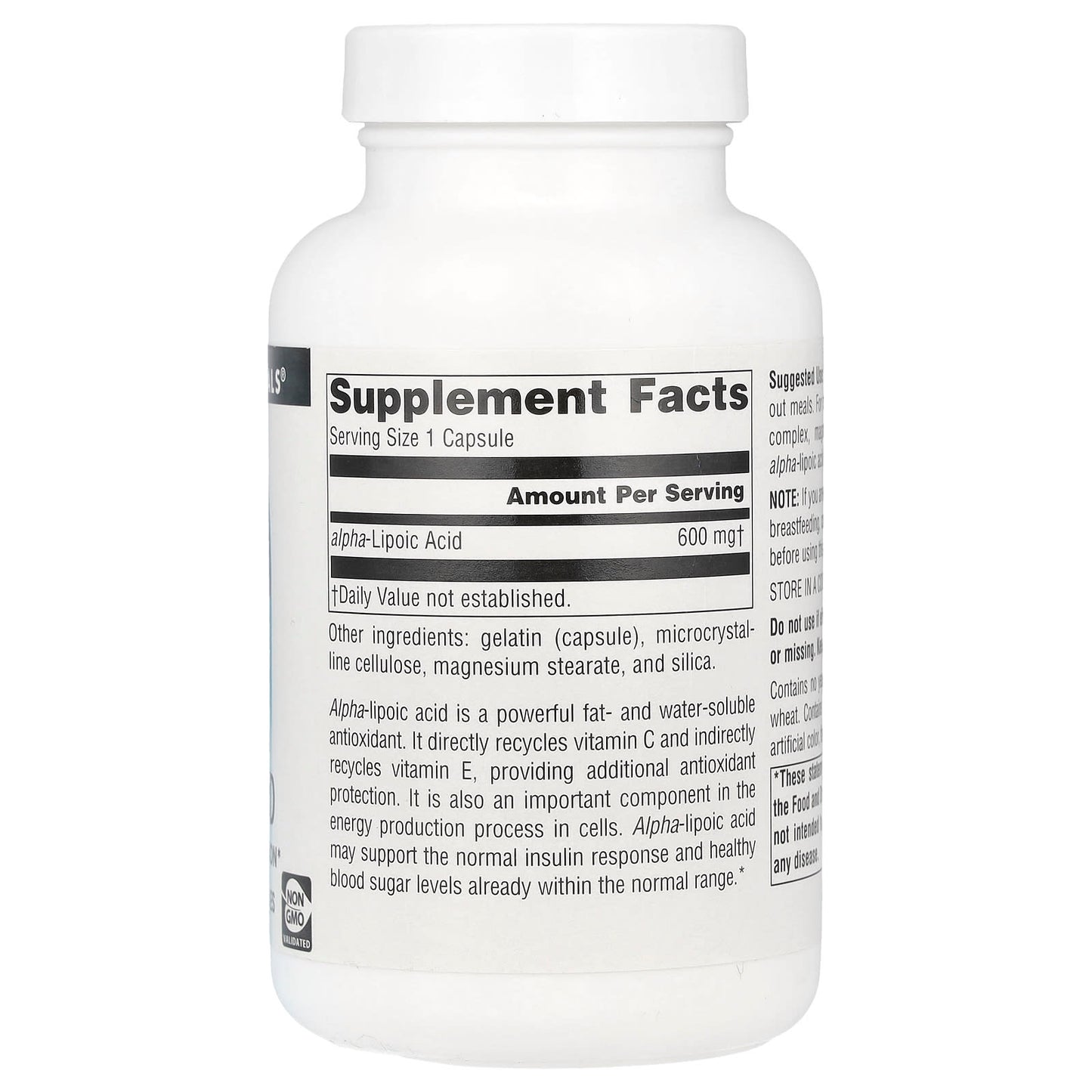 Source Naturals, Alpha Lipoic Acid , 600 mg , 120 Capsules - Image 2