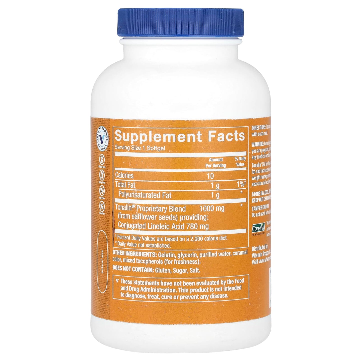 The Vitamin Shoppe, Tonalin® CLA, 1,000 mg, 180 Softgels - Image 2