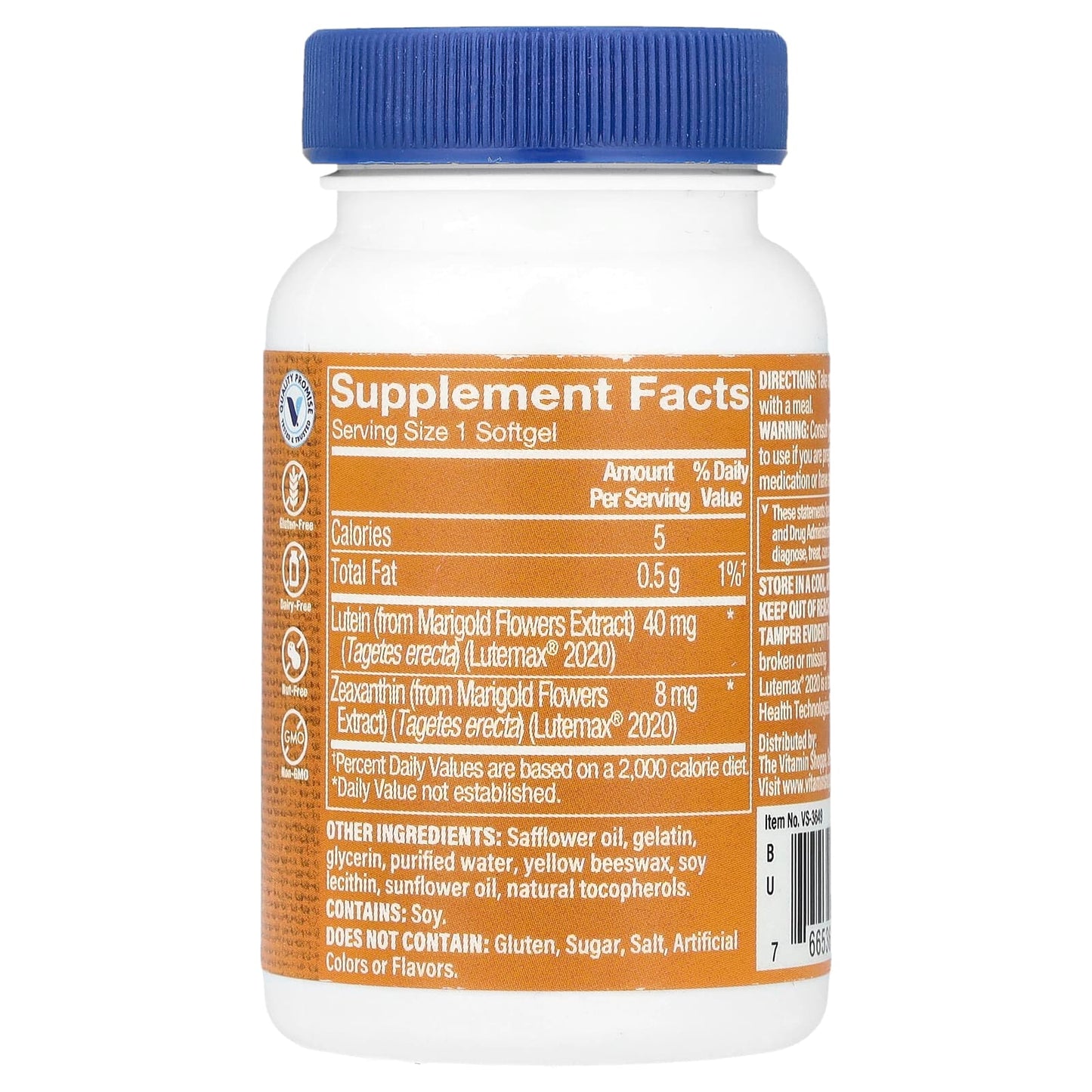 The Vitamin Shoppe, Lutein with Zeaxanthin, 60 Softgels - Image 2