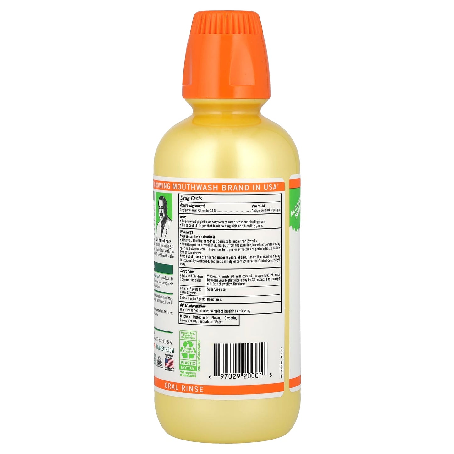 TheraBreath, Deep Clean Oral Rinse, Fresh Mint, 16 fl oz (473 ml) - Image 2