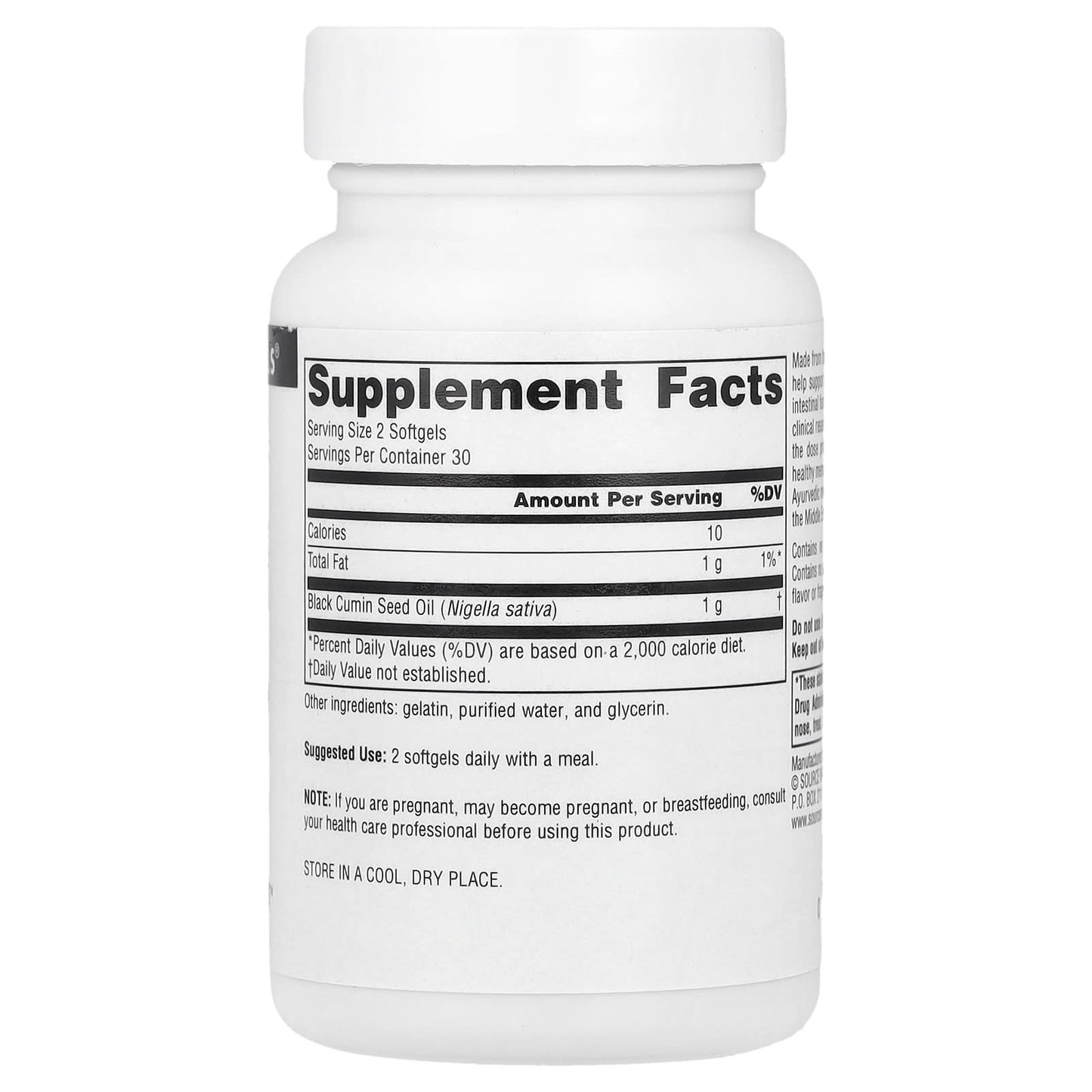 Source Naturals, Black Seed Oil, 60 Softgels - Image 2