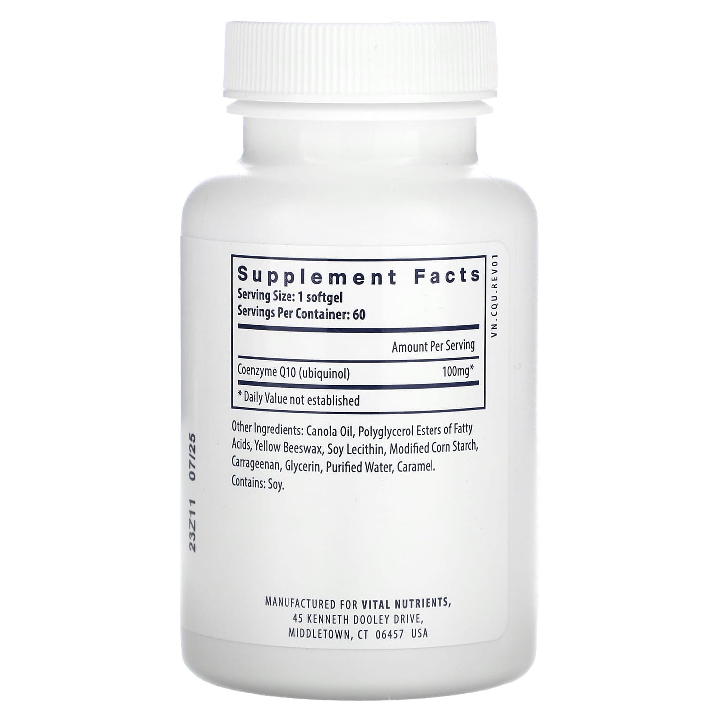 Vital Nutrients, Ubiquinol CoQ10, 100 mg, 60 Softgels - Image 2